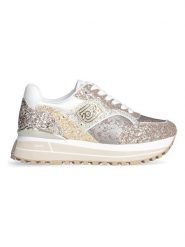 Liu Jo Sneakersy w kolorze złoto-białym rozmiar: 38. Białe trampki Liu Jo, bez wzorów, bez zapięcia. Za 303.06 zł.