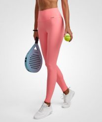 Legginsy do tenisa/padel damskie Smart z kieszenią na piłki. Brązowe legginsy NORDICDOTS, bez wzorów, z materiału, długie. Za 365.00 zł.