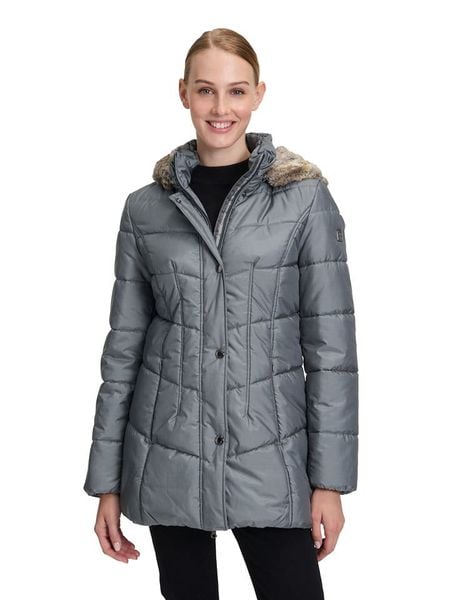 Betty Barclay Płaszcz pikowany w kolorze niebiesko-szarym rozmiar: 38. Niebieskie płaszcze Betty Barclay, bez wzorów, bez kaptura. Za 300.21 zł.