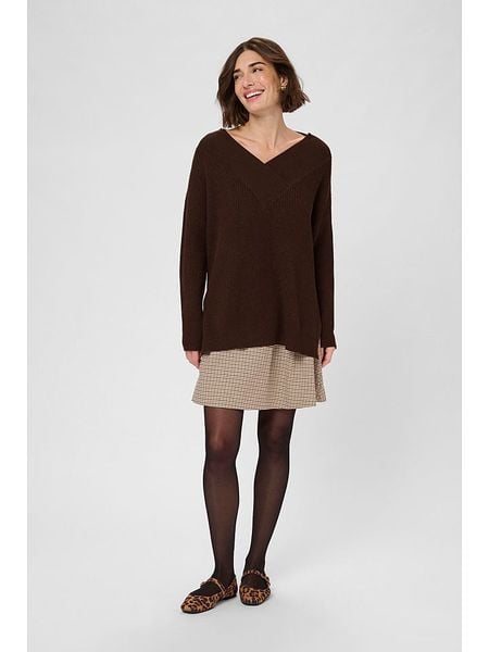 CULTURE Sweter w kolorze brązowym rozmiar: XXL. Brązowe swetry Culture, xxl, bez wzorów, bez ramiączek. Za 174.95 zł.