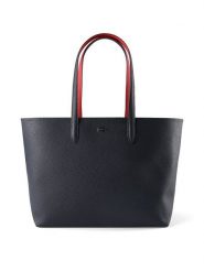 Lacoste Torebka Anna NF4823AA Granatowy. Niebieskie shopper Lacoste, bez wzorów, ze skóry, bez dodatków. Za 599.99 zł.