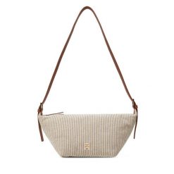 Torebka Tommy Hilfiger. Brązowe listonoszki TOMMY HILFIGER, bez wzorów, bez dodatków. Za 359.99 zł.