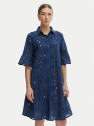 Iconique Sukienka letnia Romina IC26-003 Niebieski Relaxed Fit. Niebieskie sukienki Iconique, na lato, m, bez wzorów, z bawełny, bez kołnierzyka, bez ramiączek. Za 469.99 zł.