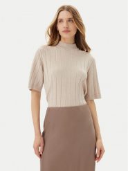 Bruuns Bazaar Sweter Anemones BBW4521 Beżowy Regular Fit. Brązowe swetry Bruuns Bazaar, s, bez wzorów, z wiskozy, bez ramiączek. Za 339.99 zł.