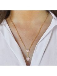 Les Petites Précieuses Pozłacany naszyjnik z cyrkoniami - dł. 45 cm rozmiar: onesize. Różowe naszyjniki Les Petites Précieuses, z cyrkonią, pozłacane. Za 260.99 zł.