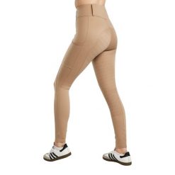 Damskie legginsy jeździeckie z pełną przyczepnością Montar MoElaine Logo. Brązowe legginsy sportowe MONTAR, s, bez wzorów, z elastanu, na fitness i siłownię. Za 431.00 zł.