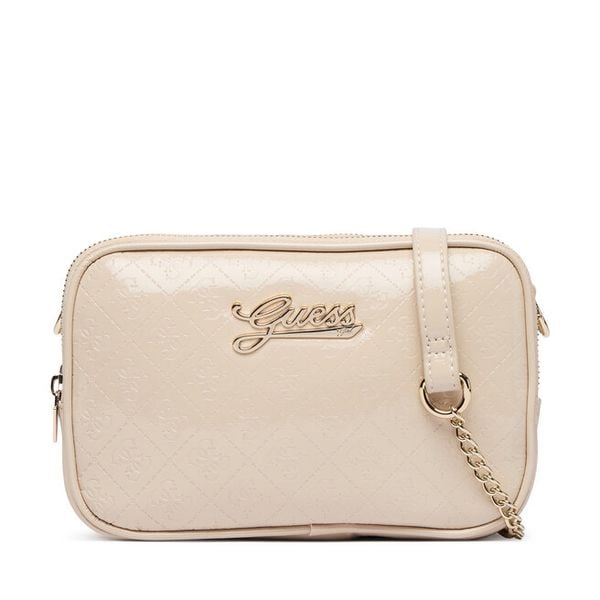 Torebka Guess. Brązowe listonoszki Guess, z aplikacjami, bez dodatków. Za 234.99 zł.