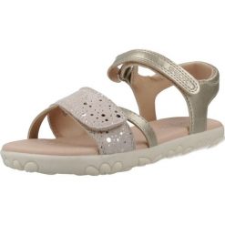 Sandały GEOX J SANDAL HAITI Złoty. Żółte sandały Geox, bez wzorów, z syntetyku, sportowe, bez obcasa, bez zapięcia. Za 227.99 zł.