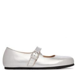 Baleriny Birkenstock. Szare baleriny Birkenstock, bez wzorów, bez obcasa. Za 599.99 zł.