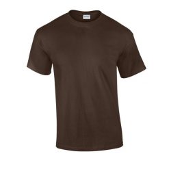 Ultra Bawełniana Koszulka Unisex Dla Dorosłych. Brązowe bluzki GILDAN, xl, bez wzorów, z bawełny, sportowe, bez kołnierzyka, bez ramiączek. Za 34.99 zł.