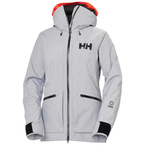 Damska kurtka narciarska Helly Hansen Powderqueen 3.0. Szare kurtki narciarskie Helly Hansen, bez wzorów, bez kaptura, narciarskie. W wyprzedaży za 1,783.55 zł.