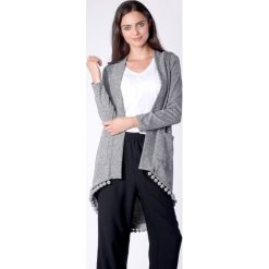 Kardigan w kolorze szarym. Szare kardigany Jesienny butik, l, bez wzorów. W wyprzedaży za 99.95 zł.