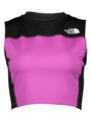 The North Face Top sportowy w kolorze fioletowo-czarnym rozmiar: M. Czarne koszulki sportowe The North Face, bez wzorów, bez ramiączek. Za 105.38 zł.