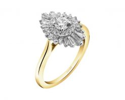 Pierścionek z żółtego złota z diamentami - 0,70 ct - próba 585. Żółte pierścionki Apart, z diamentem, złote. Za 11,990.00 zł.