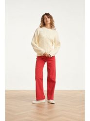 Smashed Lemon Dżinsy - Flared fit - w kolorze czerwonym rozmiar: L. Czerwone jeansy Smashed Lemon, l, bez wzorów. Za 108.45 zł.