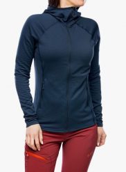 Bluza turystyczna damska Montane Protium Lite Hoodie. Niebieskie bluzy Montane, l, bez wzorów, z materiału, bez kaptura. Za 302.49 zł.