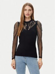 Morgan Bluzka 251-TSAGE Czarny Regular Fit. Czarne bluzki Morgan, l, bez wzorów, z syntetyku, bez kołnierzyka, bez ramiączek. Za 119.99 zł.