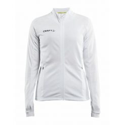 Bluza treningowa damska Craft Evolve Full Zip. Białe bluzy Craft, bez wzorów, bez kaptura. Za 256.00 zł.