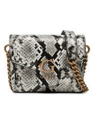 Guess Torebka w kolorze czarno-szarym - 14 x 11 x 4 cm rozmiar: onesize. Szare torby na ramię Guess, z aplikacjami, z materiału, na ramię, bez dodatków. Za 277.36 zł.