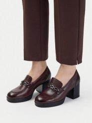 Lasocki Półbuty CEO-WB-ROSA-43 Bordowy. Czerwone czółenka Lasocki, bez wzorów, ze skóry, bez obcasa, na obcasie, bez zapięcia. Za 249.99 zł.