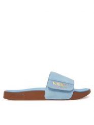 Puma Klapki Leadcat 2.0 Palermo Foil 399041 03 Niebieski. Niebieskie klapki Puma, bez wzorów, ze skóry, bez obcasa. Za 209.99 zł.