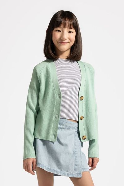 Sweter rozpinany. Zielone kardigany COCCODRILLO, bez wzorów. W wyprzedaży za 49.90 zł.