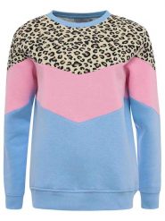 Zwillingsherz Bluza "Konny" w kolorze błękitno-jasnoróżowym rozmiar: L/XL. Niebieskie bluzy Zwillingsherz, l, bez wzorów, z bawełny, bez kaptura. Za 202.03 zł.