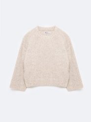 Sweter damski ze stójką beżowy Amaya 805. Brązowe swetry Big Star, l, bez wzorów, z dzianiny, bez ramiączek. Za 249.99 zł.