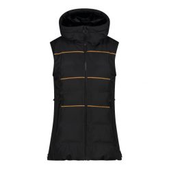 Kurtka bezrękawnik zapinana na zamek damska CMP. Czarne kurtki narciarskie CMP, bez wzorów, bez kaptura, narciarskie. W wyprzedaży za 754.50 zł.