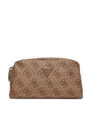 Guess Kosmetyczka PW7514 P5273 Beżowy. Brązowe kufry i kosmetyczki Guess, z aplikacjami, ze skóry, bez dodatków. Za 239.99 zł.