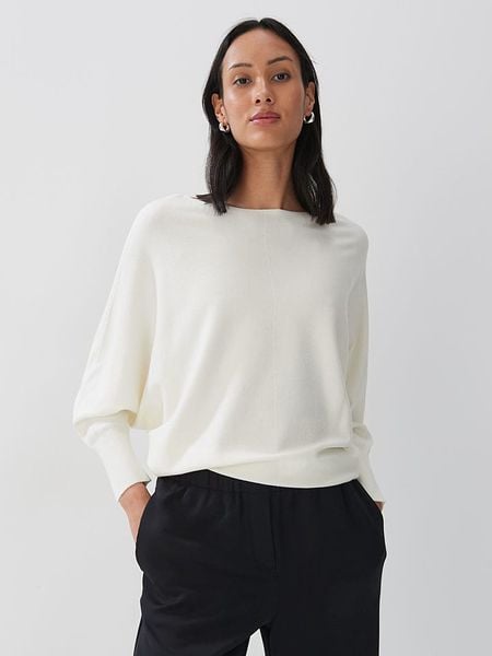 Someday Sweter w kolorze białym rozmiar: 40. Białe swetry someday., bez wzorów, ze splotem, bez ramiączek. Za 193.70 zł.
