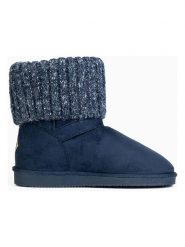 ISLAND BOOT Botki zimowe "Kourtney" w kolorze granatowym rozmiar: 39. Niebieskie botki Island Boot, na zimę, bez wzorów, z materiału, bez obcasa, bez zapięcia. Za 158.10 zł.