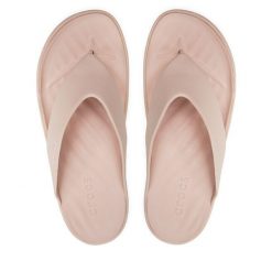 Japonki Crocs. Brązowe klapki Crocs, bez wzorów, bez obcasa. Za 149.99 zł.