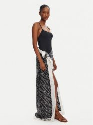 Max Mara Beachwear Chusta Ottico 2516541019 Czarny. Czarne rękawiczki Max Mara Beachwear, bez wzorów, z jedwabiu. Za 899.99 zł.