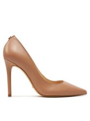 Guess Szpilki Gabben FLTGAB LEA08 Beżowy. Brązowe szpilki Guess, z aplikacjami, ze skóry, bez obcasa, na szpilce, bez zapięcia. Za 695.00 zł.