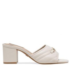 Klapki Nine West. Białe klapki Nine West, bez wzorów, bez obcasa. Za 229.99 zł.
