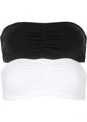 Biustonosz bandeau (mis. A i B), bawełna organiczna (2 szt.). Brązowe biustonosze bonprix, bez wzorów, z bawełny. Za 67.99 zł.