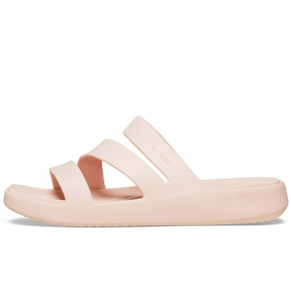 Klapki Crocs Getaway Strappy Z Klapkami Damskie. Czerwone klapki Crocs, bez wzorów, z materiału, bez obcasa. Za 279.99 zł.