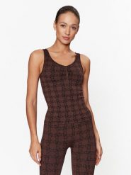 Guess Top V3BP06 ZZ04N Brązowy Slim Fit. Brązowe topy Guess, s, z aplikacjami, z syntetyku, bez kołnierzyka, bez ramiączek. Za 119.99 zł.