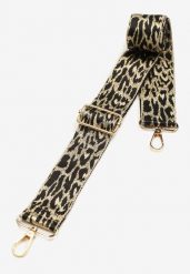 Czarny Pasek w Panterkę do Torebki Saramina. Czarne paski Renee, bez wzorów, eleganckie. Za 24.99 zł.
