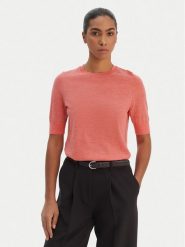 BOSS Sweter Farbella 50544996 Koralowy Slim Fit. Pomarańczowe swetry Boss, s, bez wzorów, z wełny, bez ramiączek. Za 420.99 zł.