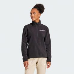 Bluza polarowa Multi Essentials 1/2 Zip. Czarne bluzy Adidas, s, bez wzorów, z materiału, bez kaptura. Za 176.90 zł.