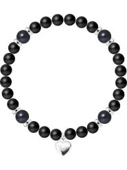 Pearline Bransoletka perłowa z elementami ozdobnymi rozmiar: onesize. Niebieskie bransoletki Pearline, z agatem, srebrne. Za 173.99 zł.