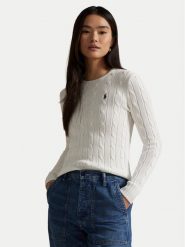 Polo Ralph Lauren Sweter 211971869007 Biały Slim Fit. Białe swetry Polo Ralph Lauren, xs, bez wzorów, bez ramiączek. Za 949.99 zł.