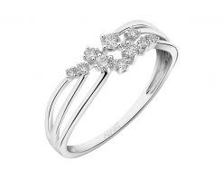 Pierścionek z białego złota z brylantami - 0,19 ct - próba 750. Białe pierścionki Apart, z brylantem, złote. Za 2,990.00 zł.