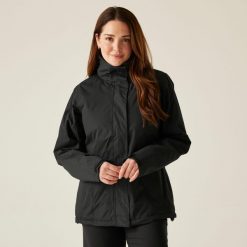 Kurtka parka damska izolacyjna Regatta. Czarne parki Regatta, sportowe, bez kaptura. Za 299.99 zł.