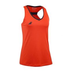 Koszulka tenisowa damska Babolat Play Tank Top. Czerwone bluzki BABOLAT, bez wzorów, sportowe, bez kołnierzyka, bez ramiączek. Za 139.99 zł.