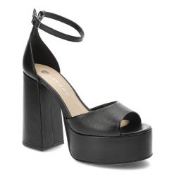Czarne Sandały Armodo Damskie Buty Na Obcasie. Czarne sandały Armodo, bez wzorów, ze skóry, bez obcasa, na obcasie, bez zapięcia. Za 431.99 zł.