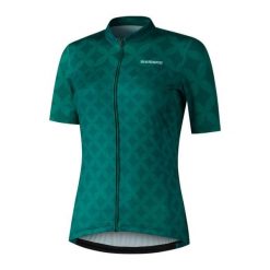 Damska koszulka z krótkim rękawem MIZUKI, zielony. Zielone koszulki sportowe Shimano, bez wzorów, bez ramiączek, rowerowe. Za 349.90 zł.