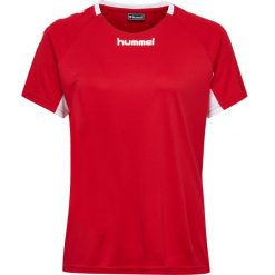 Koszulka sportowa z krótkim rękawem damska Hummel Core Team Jersey Woman S/S. Czerwone koszulki sportowe Hummel, bez wzorów, z jersey, bez ramiączek, do piłki nożnej. Za 37.00 zł.
